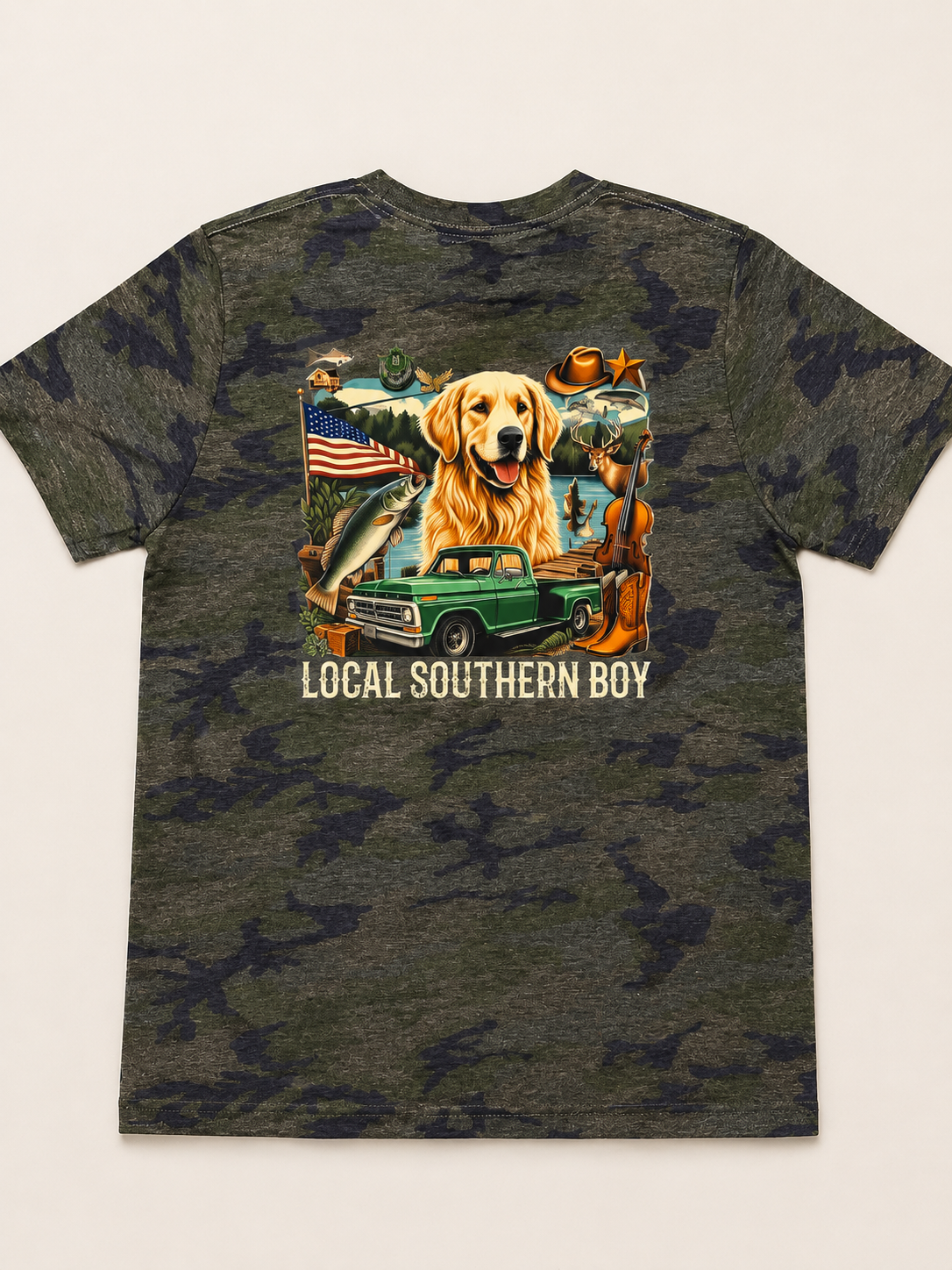 Camo Golden Retriever